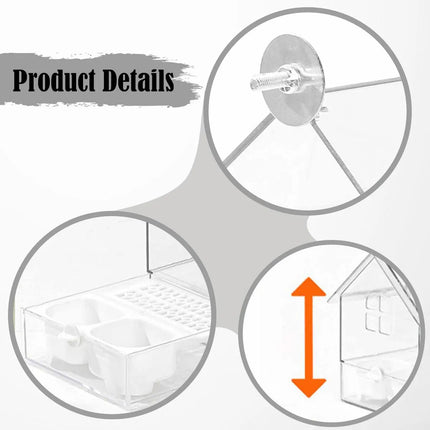 Puller-Out Transparent Parrot Feeder Easy Cleaning Feeding Training Playtime