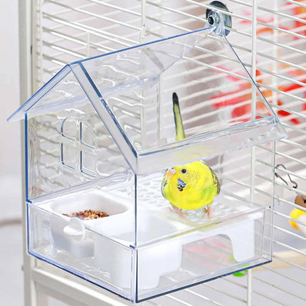 Puller-Out Transparent Parrot Feeder Easy Cleaning Feeding Training Playtime