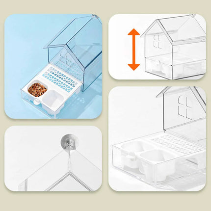 Puller-Out Transparent Parrot Feeder Easy Cleaning Feeding Training Playtime