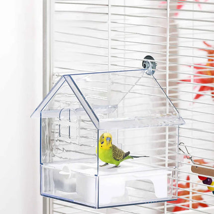 Puller-Out Transparent Parrot Feeder Easy Cleaning Feeding Training Playtime