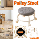 360° Rotating Roller Stool Small Swivel Chair Low Round Seat Movable Stool Use