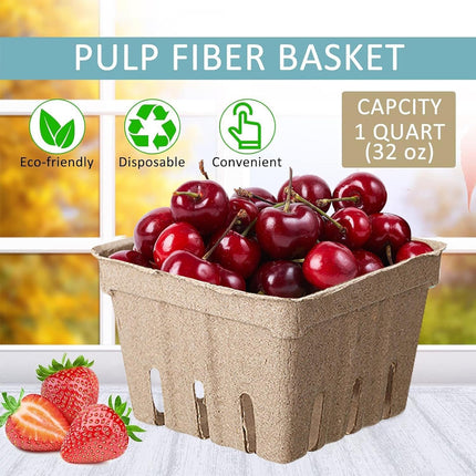 60PCS Pulp Fruit Box Eco Friendly Safe Reliable for Fruit Vegetable Storage Use