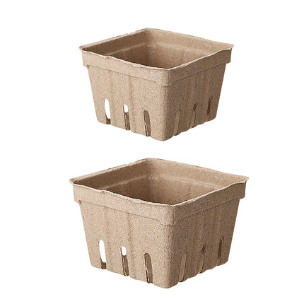 60PCS Pulp Fruit Box Eco Friendly Safe Reliable for Fruit Vegetable Storage Use