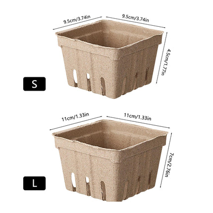 60PCS Pulp Fruit Box Eco Friendly Safe Reliable for Fruit Vegetable Storage Use