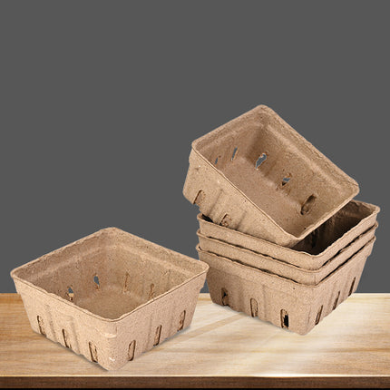 60PCS Pulp Fruit Box Eco Friendly Safe Reliable for Fruit Vegetable Storage Use