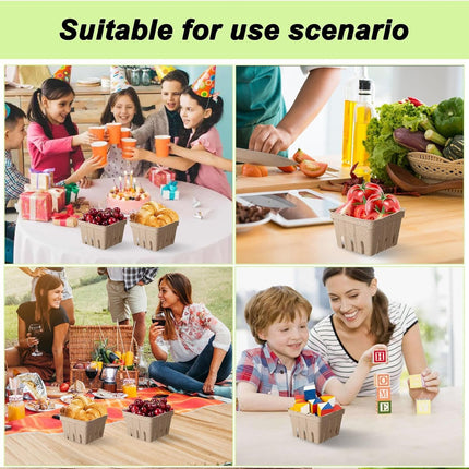 60PCS Pulp Fruit Box Eco Friendly Safe Reliable for Fruit Vegetable Storage Use