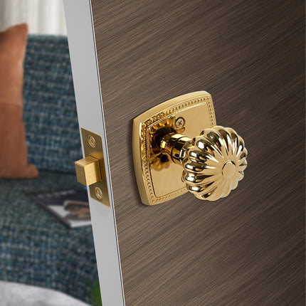 Pumpkin Door Lock Brass Invisible Bedroom Door Lock Indoor Privacy Security Lock