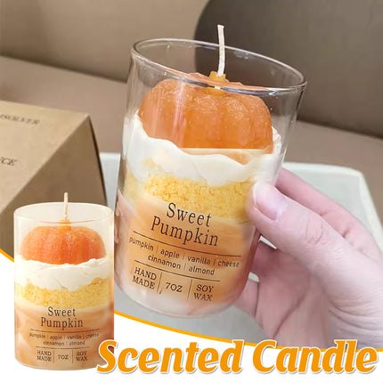 Scented Candle Cup Pumpkin Aroma Gift Jar 120g Orange Home Decoration Candle