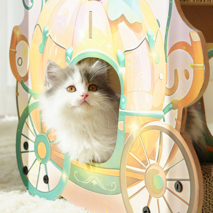 Pumpkin Cat Cart Double Layer Cat Scratch Board Cat Bed Furniture For Sleeping