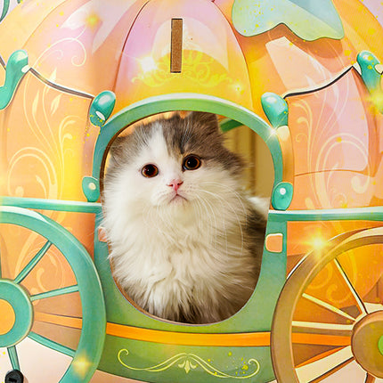 Pumpkin Cat Cart Double Layer Cat Scratch Board Cat Bed Furniture For Sleeping