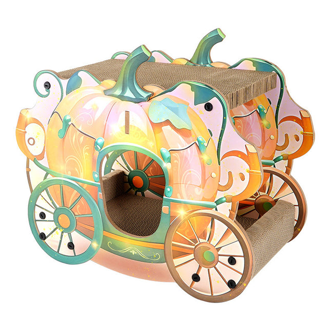 Pumpkin Cat Cart Double Layer Cat Scratch Board Cat Bed Furniture For Sleeping