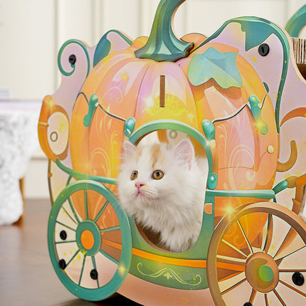 Pumpkin Cat Cart Double Layer Cat Scratch Board Cat Bed Furniture For Sleeping