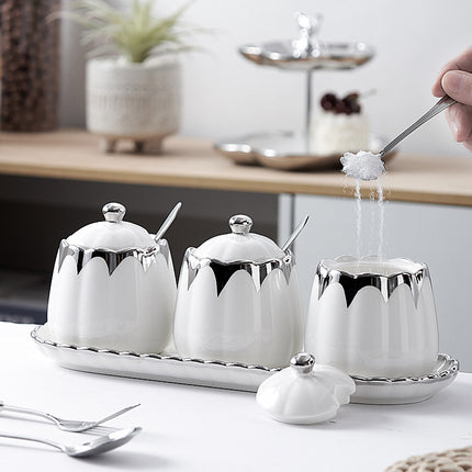 7pcs Seasoning Jars Kitchen Salt Spice Containers Storage Bottles For Condiment