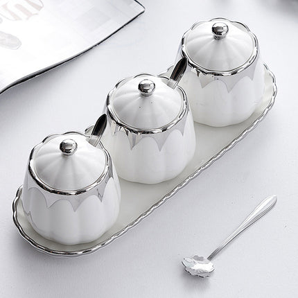 7pcs Seasoning Jars Kitchen Salt Spice Containers Storage Bottles For Condiment