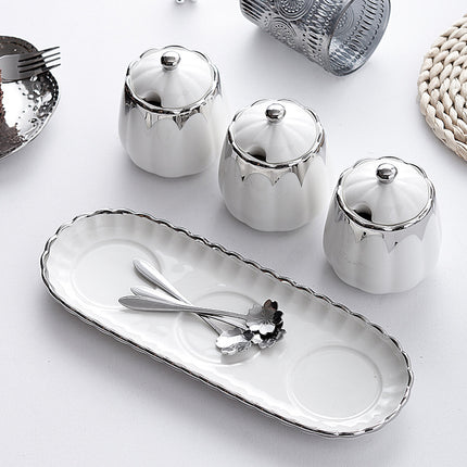 7pcs Seasoning Jars Kitchen Salt Spice Containers Storage Bottles For Condiment