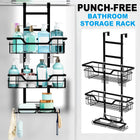 Iron Over the Door Shower Caddy Bathroom Organizer Hook Holder Storage Rack