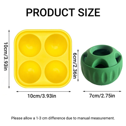 Dog Slow Feeder Treat Mold Silicone Chew Ball Set Non Toxic Frozen Treat Maker
