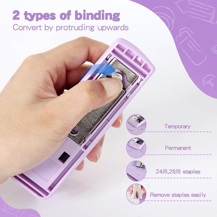 Purple Office Supplies Set Study Essentials Kit for Home School Office Daily Use