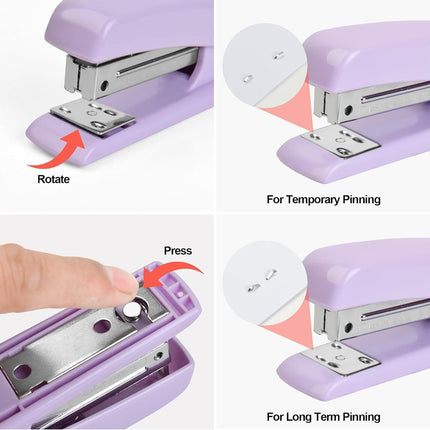 Purple Office Supplies Set Study Essentials Kit for Home School Office Daily Use