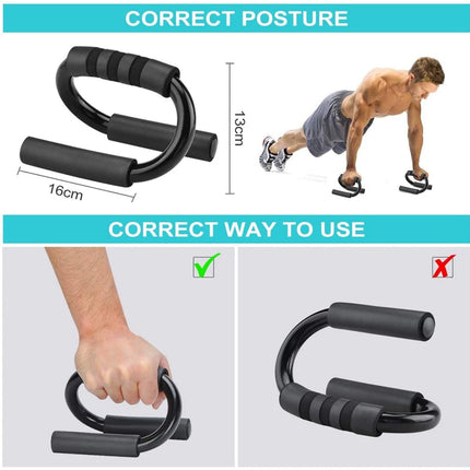 Push Up Bar Stand S Shape Home Workout Arm Chest Trainer Indoor Fitness Tool