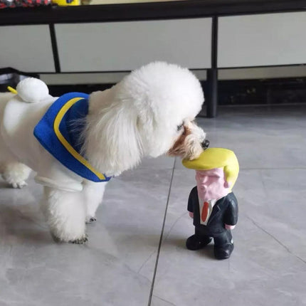 Qmonster Pet Clay Latex Sound Dog Toy Trump Bite Puppy Pup Molars
