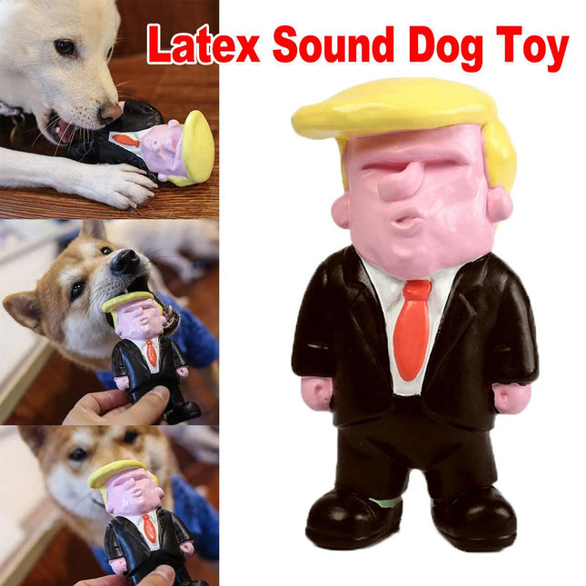 Qmonster Pet Clay Latex Sound Dog Toy Trump Bite Puppy Pup Molars