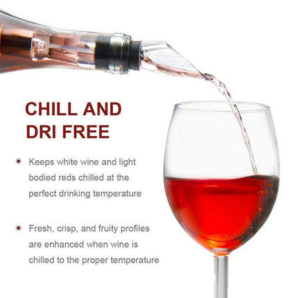 Stainless Steel Wine Chiller Stick Beer Cooling Rod Quick Freeze Pourer Tool
