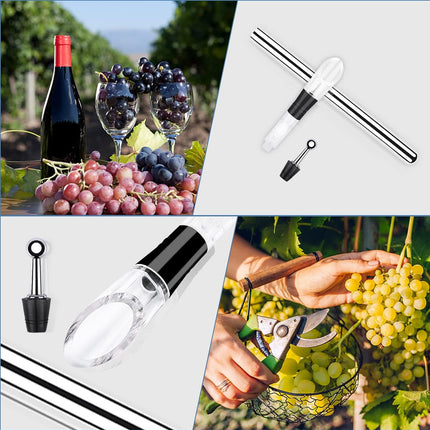 Stainless Steel Wine Chiller Stick Beer Cooling Rod Quick Freeze Pourer Tool