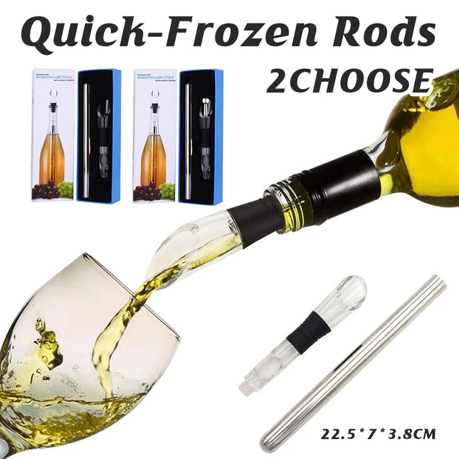 Stainless Steel Wine Chiller Stick Beer Cooling Rod Quick Freeze Pourer Tool