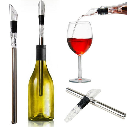 Stainless Steel Wine Chiller Stick Beer Cooling Rod Quick Freeze Pourer Tool