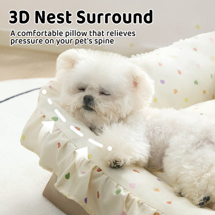 Washable Dog Bed Cat Bed Soft Comfortable Pet Cushion Detachable Cover Design