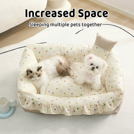 Washable Dog Bed Cat Bed Soft Comfortable Pet Cushion Detachable Cover Design