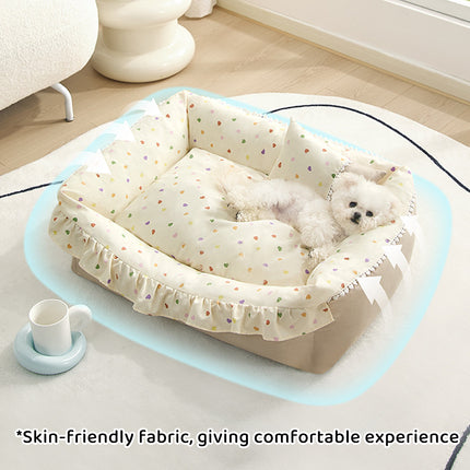 Washable Dog Bed Cat Bed Soft Comfortable Pet Cushion Detachable Cover Design