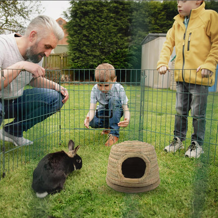 Rabbit Grass Nest Small Pet Breeding Hideout Natural Straw House For Hamster Use