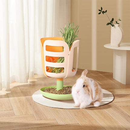 Rabbit Hay Rack Feeder Hay Bowl Food Container Anti Waste Easy Clean Durable
