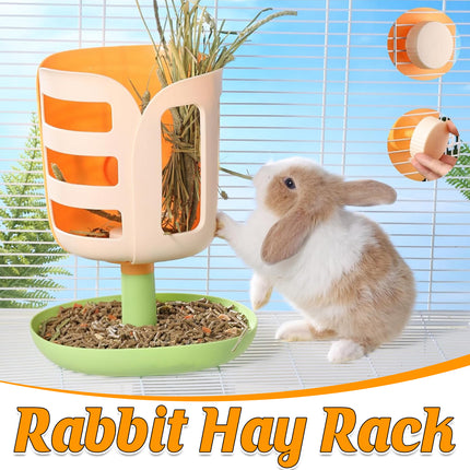 Rabbit Hay Rack Feeder Hay Bowl Food Container Anti Waste Easy Clean Durable
