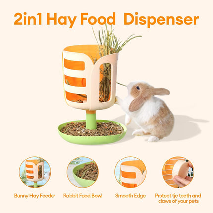 Rabbit Hay Rack Feeder Hay Bowl Food Container Anti Waste Easy Clean Durable