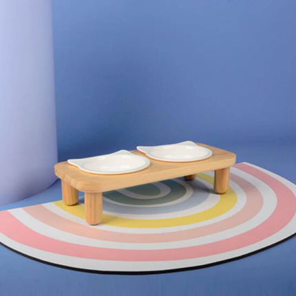 Rainbow Pet Food Mat Waterproof Non Slip Dog Cat Bowl Placemat PU