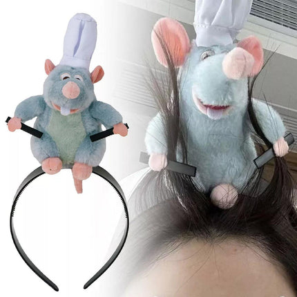 Hairband Cute Plush Mouse Face Wash Hairpin Bundle Cute Headwear