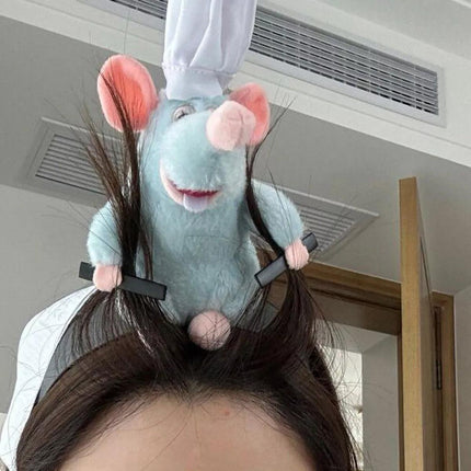 Hairband Cute Plush Mouse Face Wash Hairpin Bundle Cute Headwear