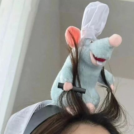 Hairband Cute Plush Mouse Face Wash Hairpin Bundle Cute Headwear