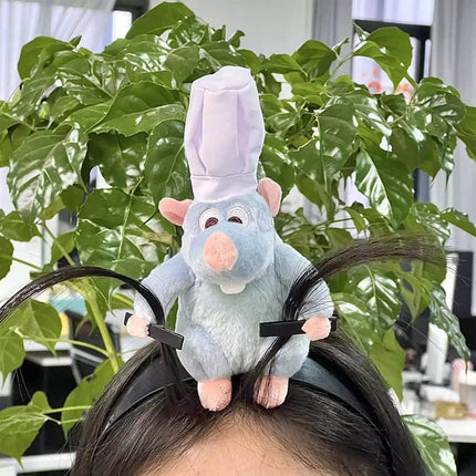 Hairband Cute Plush Mouse Face Wash Hairpin Bundle Cute Headwear