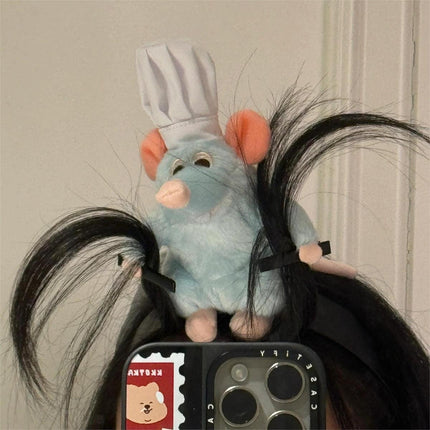Hairband Cute Plush Mouse Face Wash Hairpin Bundle Cute Headwear