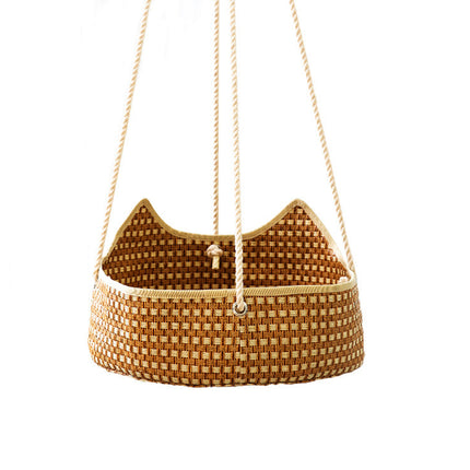 Hand Woven Spring Summer Cat Hammock For Cats Breathable Cool Durable Pet Bed