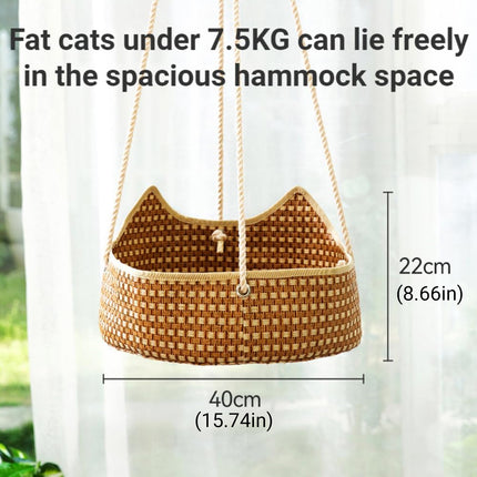 Hand Woven Spring Summer Cat Hammock For Cats Breathable Cool Durable Pet Bed