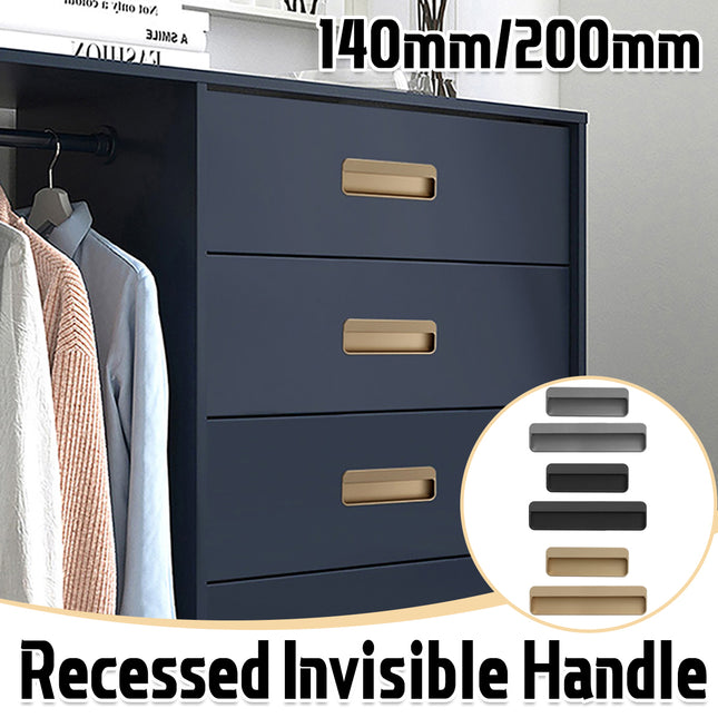 Invisible Cabinet Door Handle Built-in Wardrobe Sliding Door Handle Hidden Pull