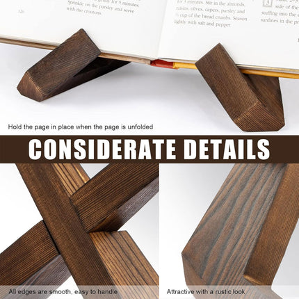 Wooden Plate Stand Rack Display Holder Wooden Support Desktop Reading Stand
