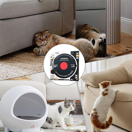 Record Player Cat Scratching Board Durable Corrugated Cardboard Cat Toy Play