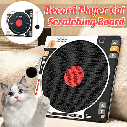Record Player Cat Scratching Board Durable Corrugated Cardboard Cat Toy Play