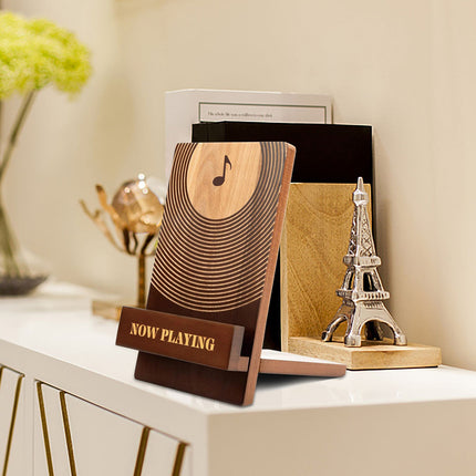 Wooden Vinyl Record Storage Rack Easy to Install for Record Vinyl Collection